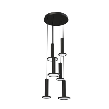 AFX Luna 6-Light LED Round Pendant - 3000K - 120V - Black