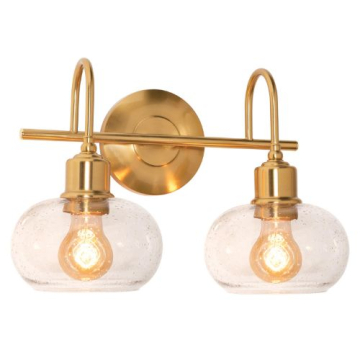 AFX Laney 15" 2-Light Vanity Light - 120V - Vintage Gold