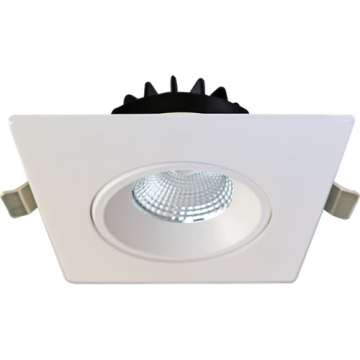 Lotus Venus 4" Square Recessed Gimbal LED Downlight - 12W - CCT Selectable - 920 Lumens - 120V - White