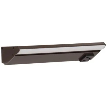 Task Lighting 10.5" 5W Lighted Power Strip - 1 Receptacle - CCT Tunable (27K thru 50K) - 12V - Bronze