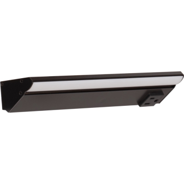 Task Lighting 10.5" 6W Lighted Power Strip - 1 Receptacle - 5000K - 300 Lumens - 12V - Black