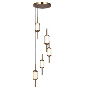 Canarm Lavene 5-Light LED Pendant - 23W - CCT Selectable - 120V - Gold