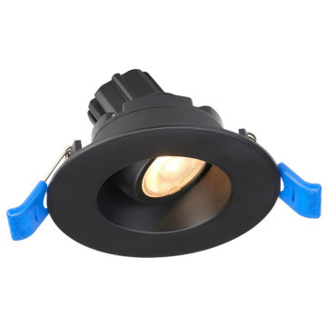 Lotus 2" Round Regressed Gimbal LED Downlight - 5W - 2700K - 380 Lumens - 120V - Black