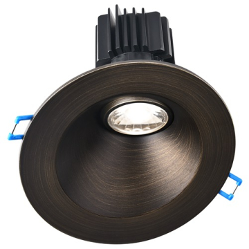 Lotus 4" Sloped Round Regressed Gimbal LED Downlight - High Output - 11W - CCT Selectable - 1,120 Lumens - 120V - Oil Rubbed Bronze
