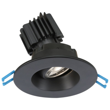 Lotus 3" Round Regressed Gimbal LED Downlight - High Output - 11W - CCT Selectable - 1,050 Lumens - 120V - Black