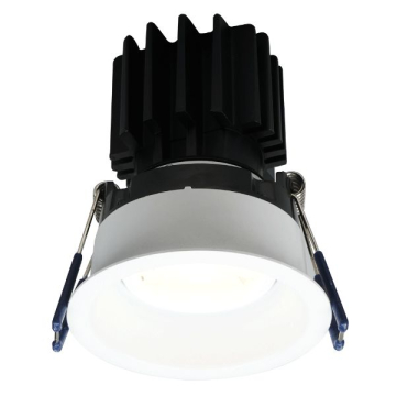 Lotus 3" Round Regressed Gimbal LED Downlight - High Output - 11W - Thin Trim - Dim To Warm / 3K-18K - 120V - White