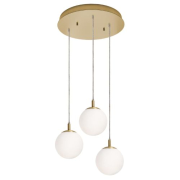 AFX Loretto 3-Light Round Pendant - 120V - Satin Brass