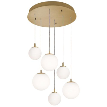 AFX Loretto 6-Light Round Pendant - 120V - Satin Brass