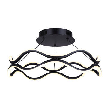 Canarm Castra 17" LED Semi Flush - 30W - CCT Selectable - 120V - Black