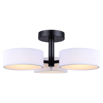 Canarm Carmynn 3-Light LED Semi Flush - 24.5W - CCT Selectable - 1,900 Lumens - 120V - Black
