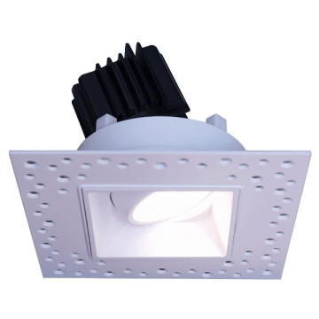 Lotus 3" Square Regressed Gimbal LED Downlight - High Output - 11W - Trimless - CCT Selectable - 120V - White