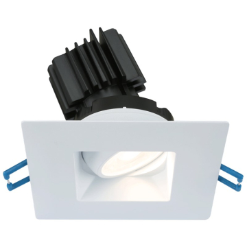 Lotus 3" Square Regressed Gimbal LED Downlight - High Output - 11W - Dim To Warm / 3K-18K - 750 Lumens - 120V - White