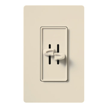 Lutron Skylark Dual Slide-to-Off Fan and Light Control - Light Almond