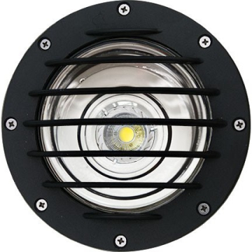 Dabmar 3W LED In-Ground Well Light w/ Grill - MR16 Lamp - 2700K - 12V - Black