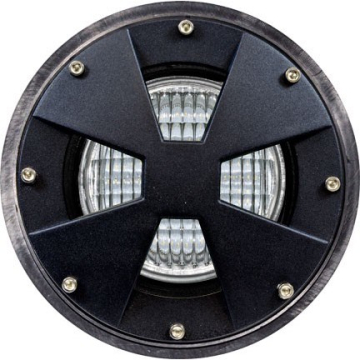 Dabmar 4W LED In-Ground Well Light - PAR36 Lamp - 3000K - 12V - Black