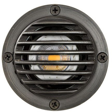 Dabmar 3W LED In-Ground Well Light w/ Grill - MR16 Lamp - 2700K - 12V - Weathered Brass