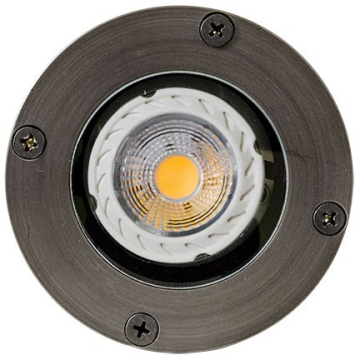 Dabmar 3W LED In-Ground Well Light - MR16 Lamp - 2700K - 12V - Weathered Brass