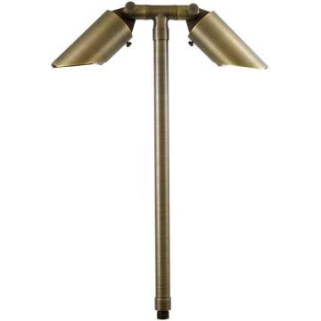 Dabmar 5W LED Pathway Light - MR16 Lamp - 2700K - 12V - Weathered Brass