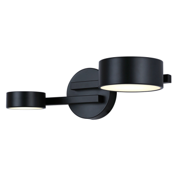 Canarm Montgomery 2-Light LED Wall Sconce - 20W - CCT Selectable - 120V - Black