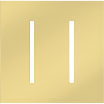 Lutron GRAFIK T New Architectural Wallplate - 2-Gang - Bright Brass