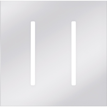 Lutron GRAFIK T New Architectural Wallplate - 2-Gang - Bright Chrome