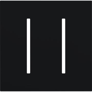Lutron GRAFIK T New Architectural Wallplate - 2-Gang - Black