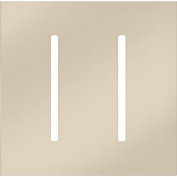 Lutron GRAFIK T New Architectural Wallplate - 2-Gang - Bright Nickel
