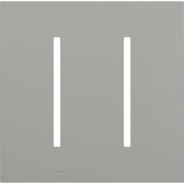 Lutron GRAFIK T New Architectural Wallplate - 2-Gang - Gray