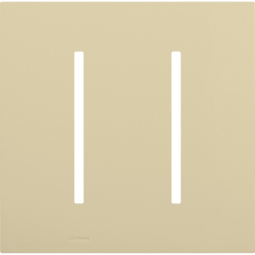 Lutron GRAFIK T New Architectural Wallplate - 2-Gang - Ivory