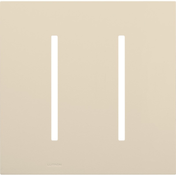 Lutron GRAFIK T New Architectural Wallplate - 2-Gang - Light Almond