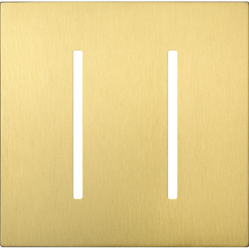 Lutron GRAFIK T New Architectural Wallplate - 2-Gang - Satin Brass