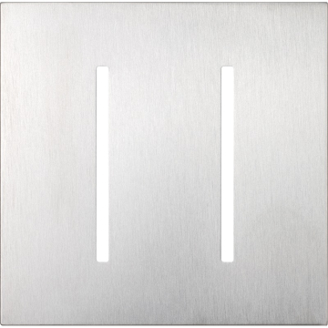 Lutron GRAFIK T New Architectural Wallplate - 2-Gang - Satin Chrome