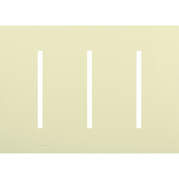 Lutron GRAFIK T New Architectural Wallplate - 3-Gang - Almond