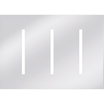 Lutron GRAFIK T New Architectural Wallplate - 3-Gang - Bright Chrome