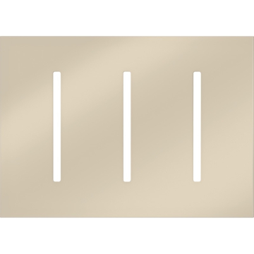 Lutron GRAFIK T New Architectural Wallplate - 3-Gang - Bright Nickel