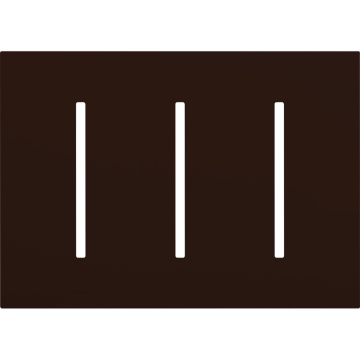Lutron GRAFIK T New Architectural Wallplate - 3-Gang - Brown