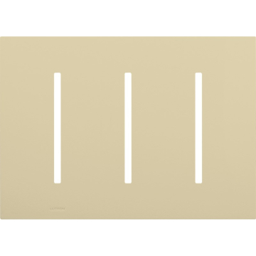 Lutron GRAFIK T New Architectural Wallplate - 3-Gang - Ivory