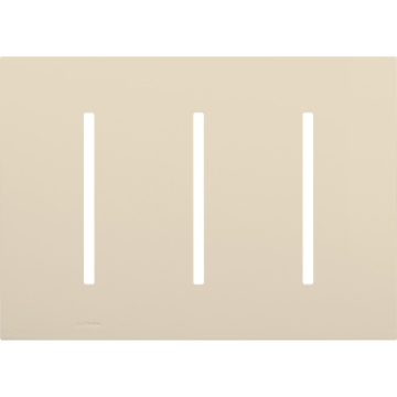 Lutron GRAFIK T New Architectural Wallplate - 3-Gang - Light Almond