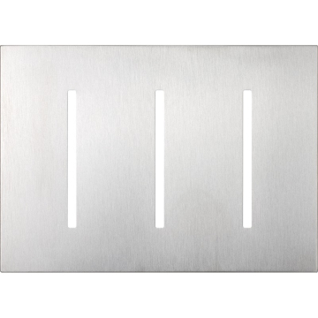 Lutron GRAFIK T New Architectural Wallplate - 3-Gang - Satin Chrome