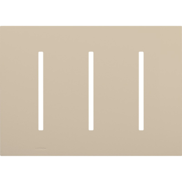 Lutron GRAFIK T New Architectural Wallplate - 3-Gang - Taupe
