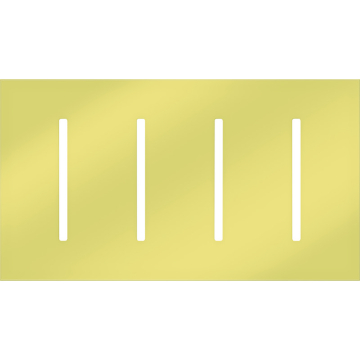 Lutron GRAFIK T New Architectural Wallplate - 4-Gang - Bright Brass