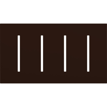 Lutron GRAFIK T New Architectural Wallplate - 4-Gang - Brown