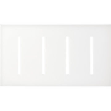 Lutron GRAFIK T New Architectural Wallplate - 4-Gang - Clear Glass