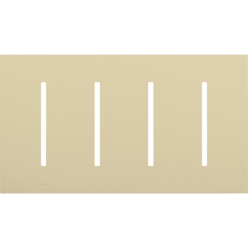 Lutron GRAFIK T New Architectural Wallplate - 4-Gang - Ivory