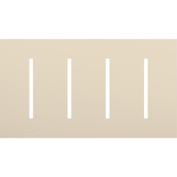 Lutron GRAFIK T New Architectural Wallplate - 4-Gang - Light Almond