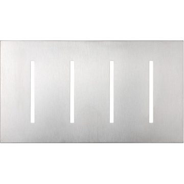 Lutron GRAFIK T New Architectural Wallplate - 4-Gang - Satin Chrome