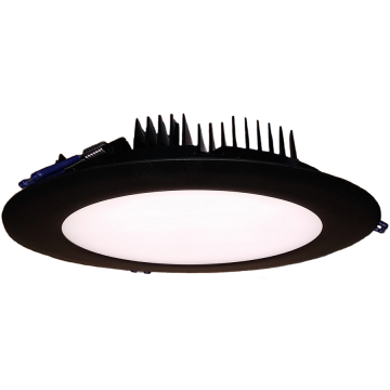 Lotus 33W 8" Slim Round LED Downlight - 3000K - 2,200 Lumens - Black