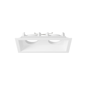 DMF Lighting M-Series Multiple Square 2-Head Flanged Trim - White