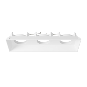 DMF Lighting M-Series Multiple Square 3-Head Flangeless Trim - White