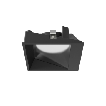 DMF Lighting M-Series 4" Square Wall Wash Flangeless Trim - Black